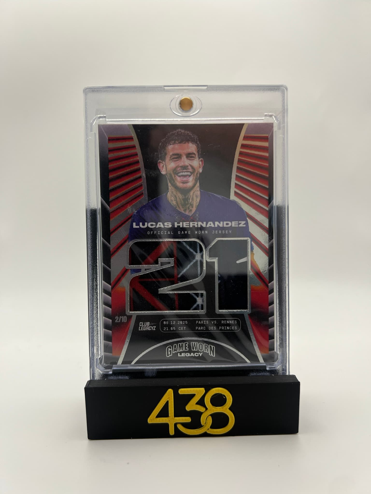Club Legacyz Icons 3 - Lucas Hernandez Game Worn Legacy Patch 2/10