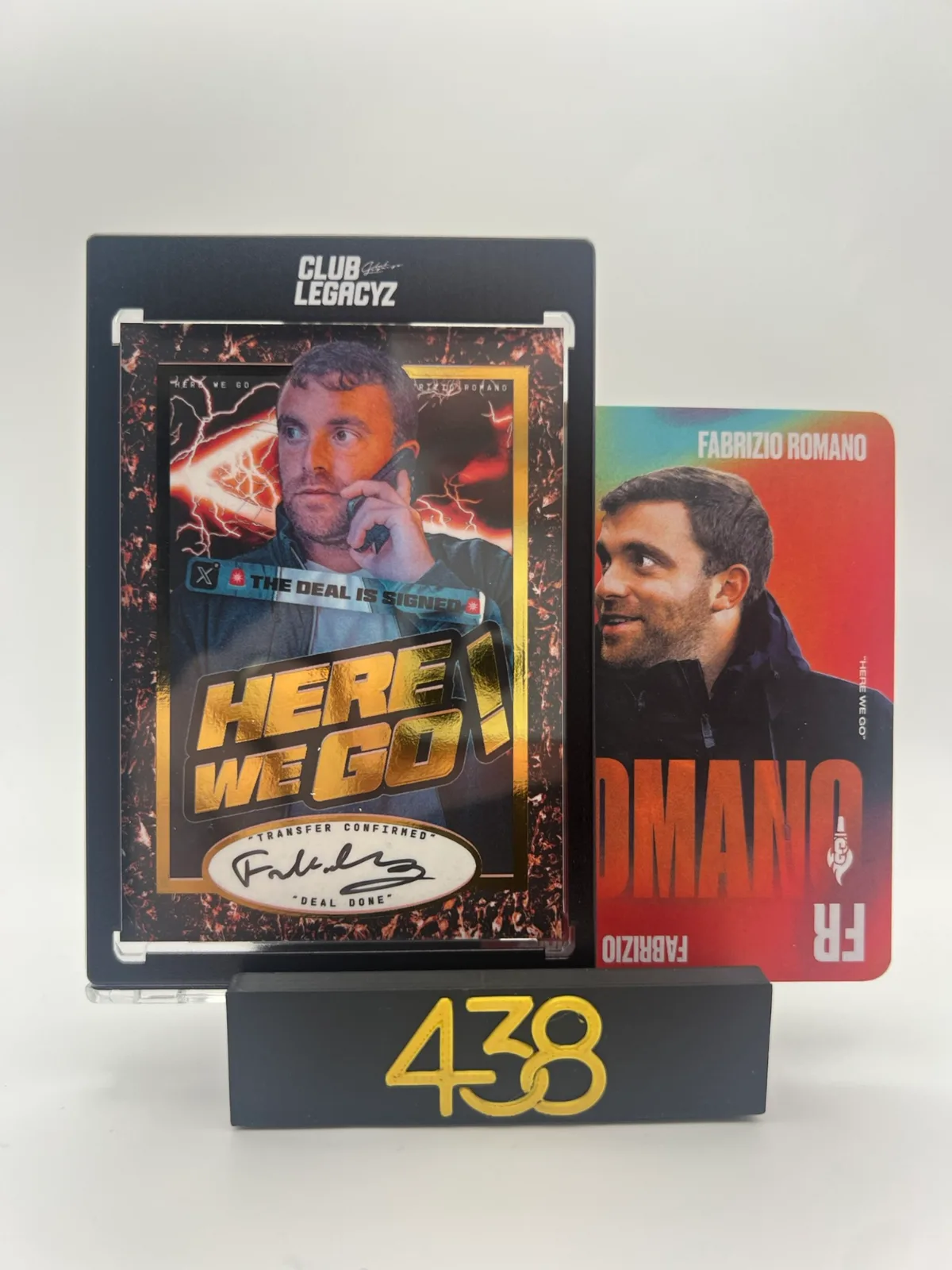 Fabrizio Romano HERE WE GO On Card Autograph 3/10